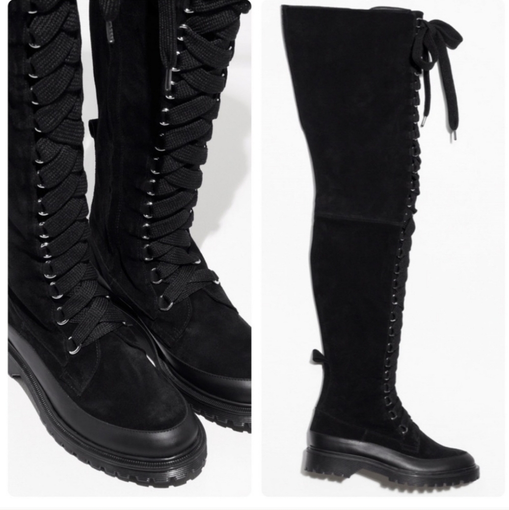 & other stories new in box tall suede over knee boot sz 40